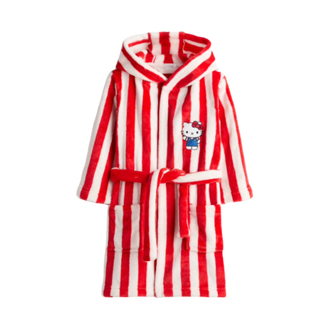 (키즈) 에이치앤엠 x 산리오 헬로 키티 플리스 나이트 가운 레드((Kids) H&M x Sanrio Hello Kitty Fleece Night Gown Red)