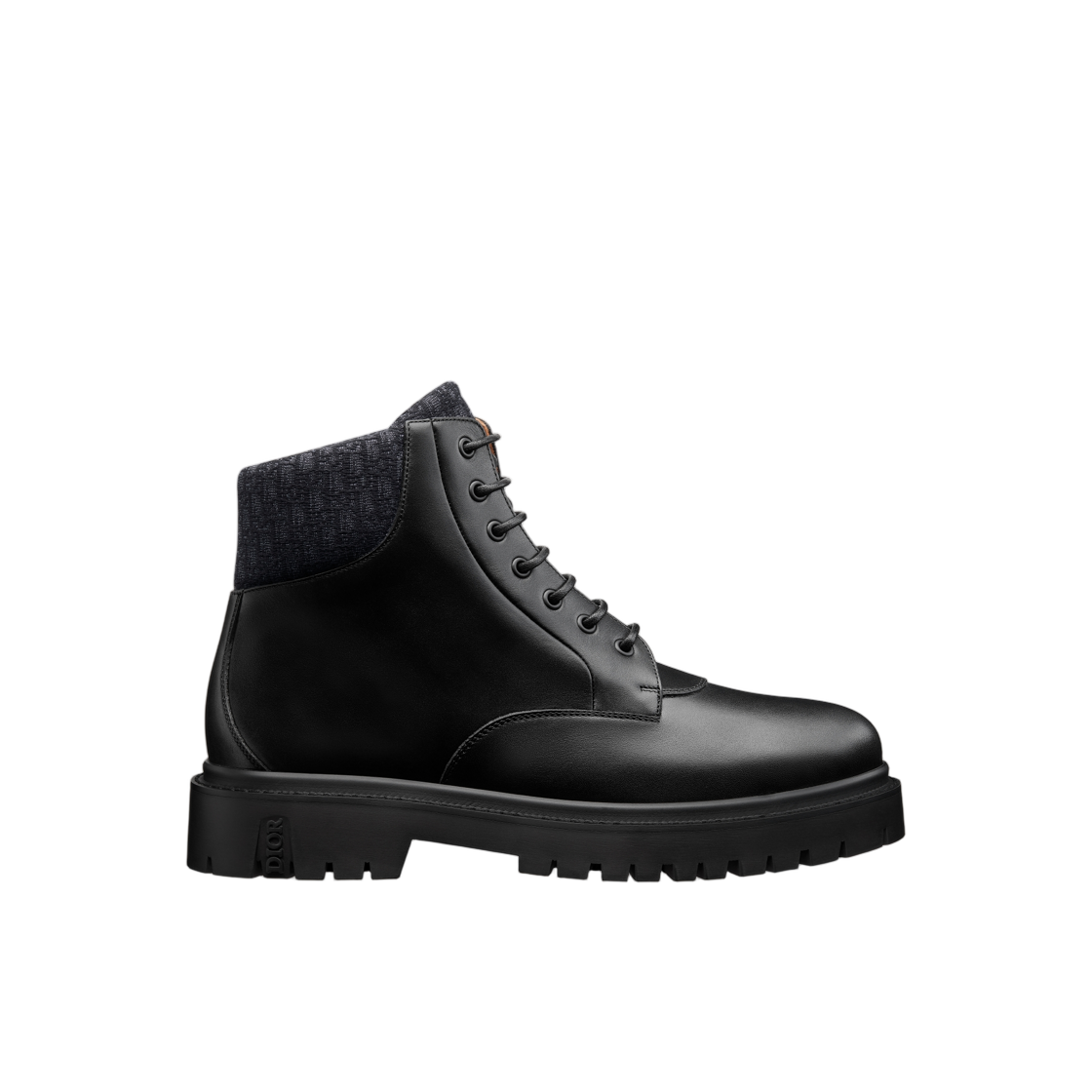 3BO389ABA-H900 Dior Explorer III Ankle Boots Smooth Calfskin And Dior Oblique Jacquard Black