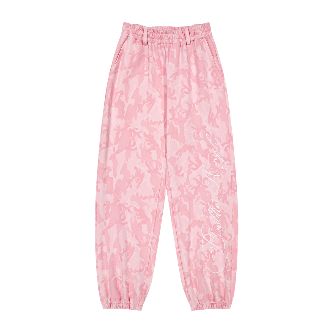 25NNFWBSWF003PM NIIER NOR Baddie Angel Sweatpants Pink Camo