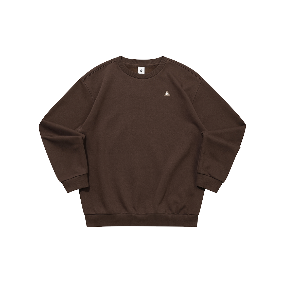 QQ423LFSO1_BRW0 le coq sportif Unisex Essential Brushed Sweatshirt Brown