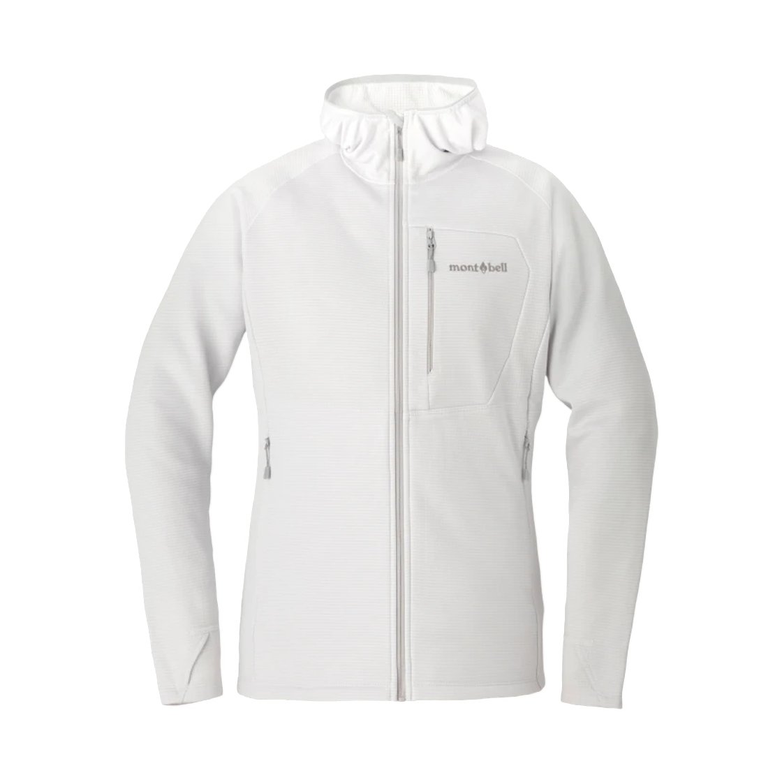 1106794 (W) Montbell Climagrid Hooded Jacket Light Gray
