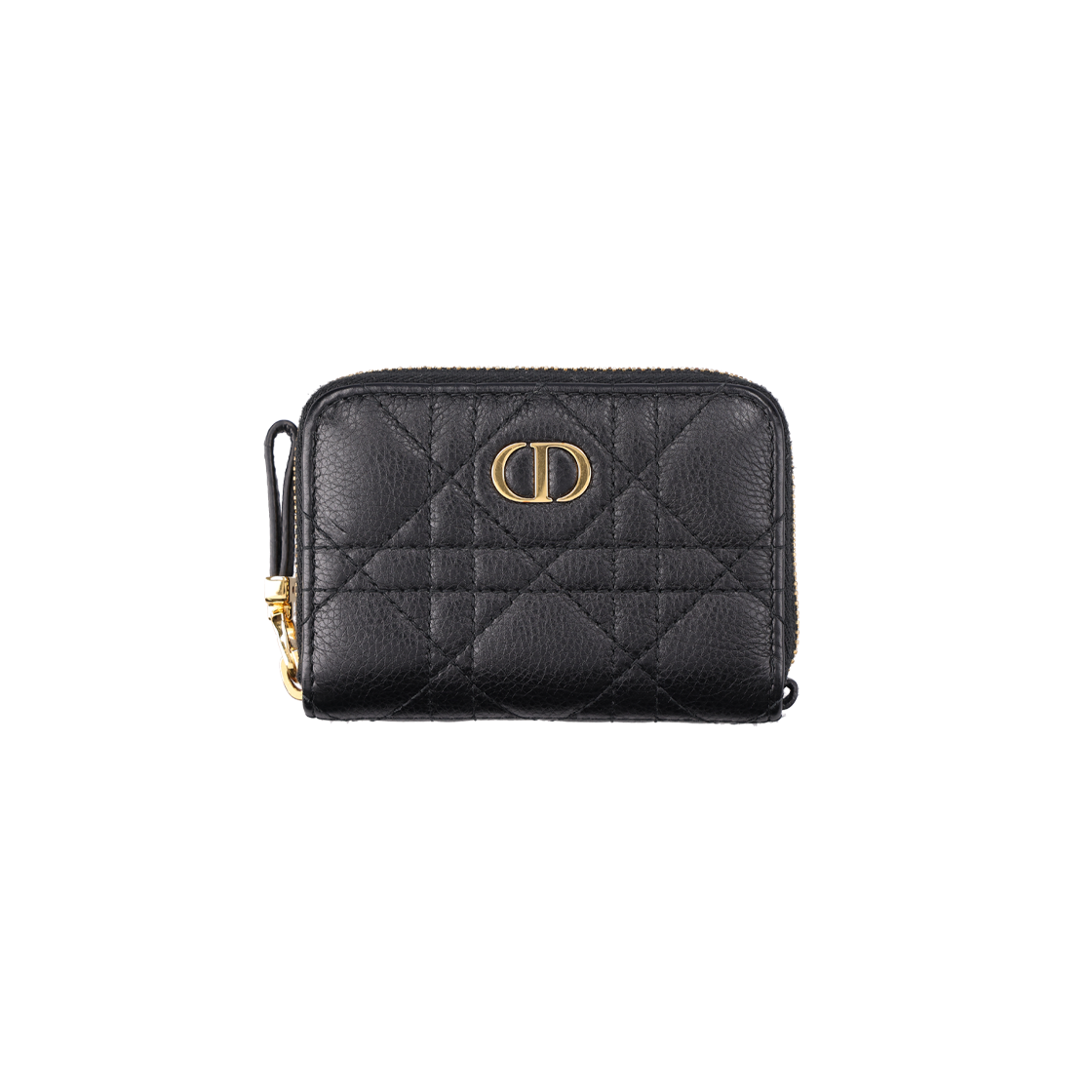 ITPPCAP4RTP8 Dior Caro Card Wallet in Black Calfskin