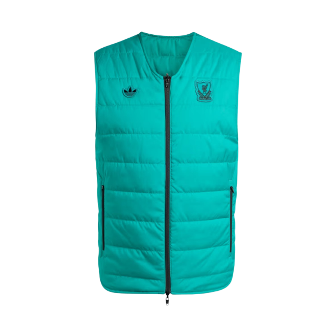 JW5478 Adidas Liverpool FC Terrace Icons Vest Black Sea Green - KR Sizing (Non Marking Ver.)