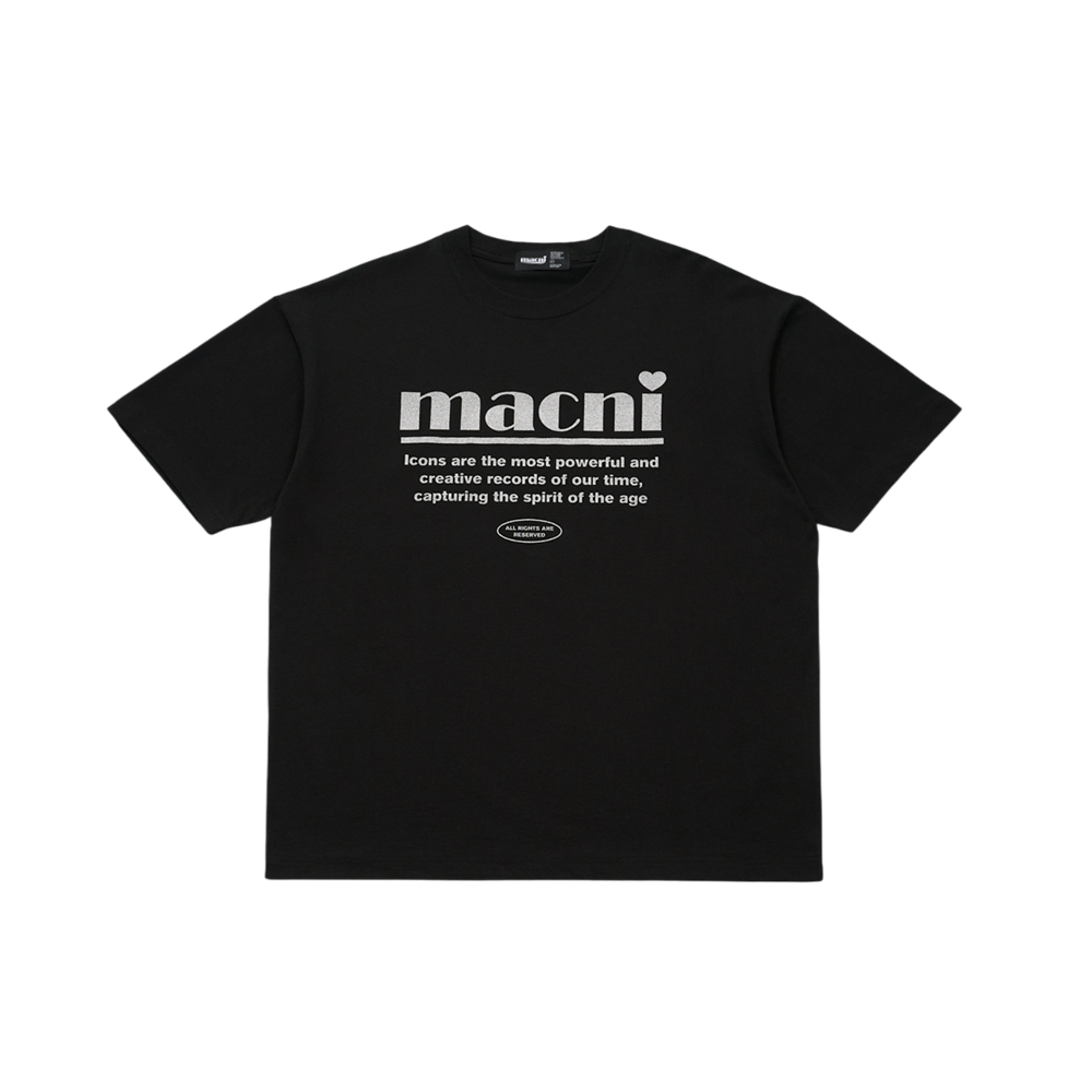 마크니 스피릿 로고 티셔츠 블랙(MACNI Spirit Logo T-Shirt Black)