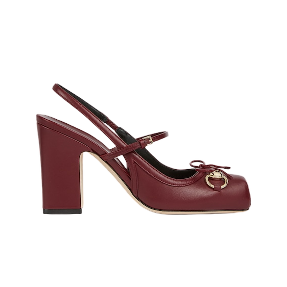 (W) 구찌 홀스빗 슬링백 펌프 로쏘 앙코라 레드((W) Gucci Horsebit Slingback Pump Rosso Ancora Red) - 1