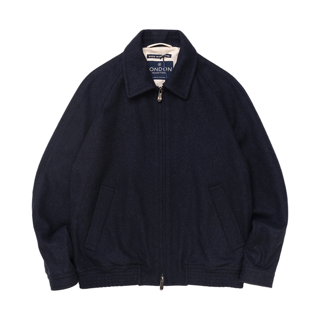 25lon01 London Tradition Collar Wool Blouson Navy 435