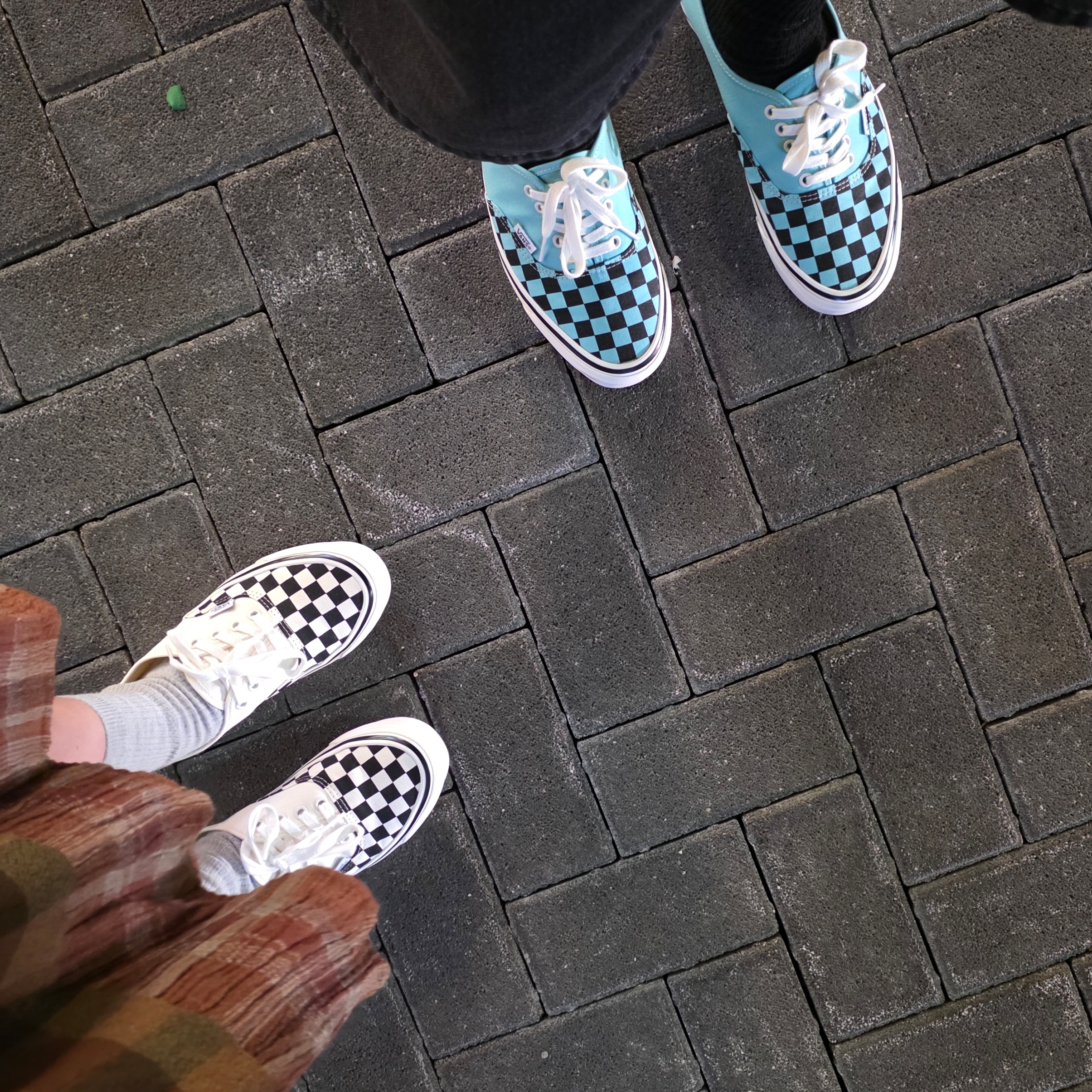 Vans X Wacko Maria Authentic Lx 44 Checkerboard Snow White, Vans X Wacko Maria Authentic Lx 44 Checkerboard Blue 착용 스타일