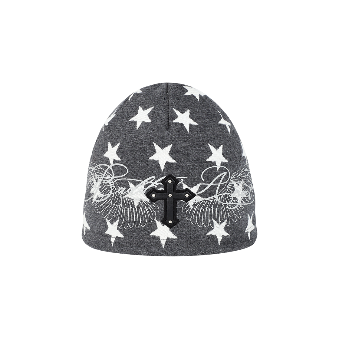 25NNFWEHTF003CH NIIER NOR Baddie Angel Cross Beanie Charcoal