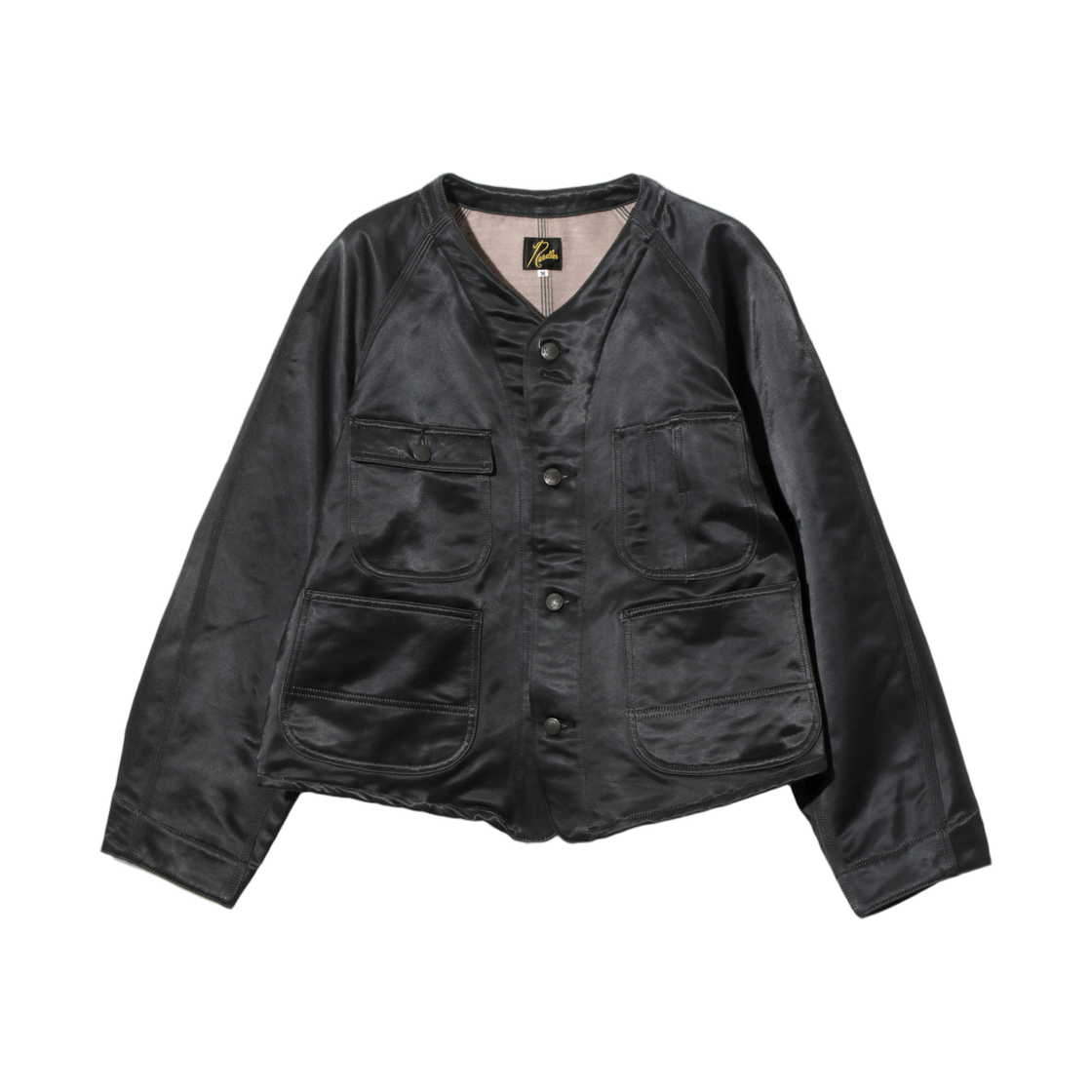 RW209B Needles Engineer Jacket C/N Sateen Black