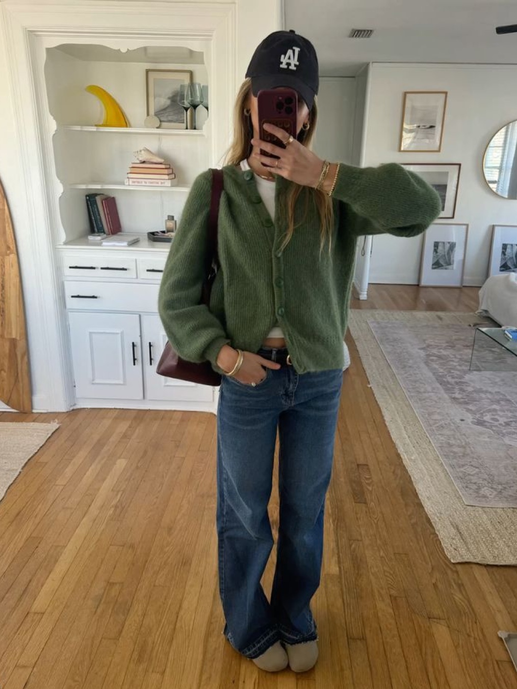 Wooyoungmi Crewneck Cardigan Gray - 24FW, Knitted W Basic Essential Washable Knit Grey 착용 스타일 - 7