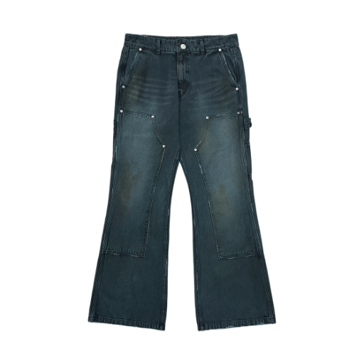 프로토콜 인덱스 카펜터 플레어 팬츠 블랙(Protocol Index Carpenter Flared Pants Black)