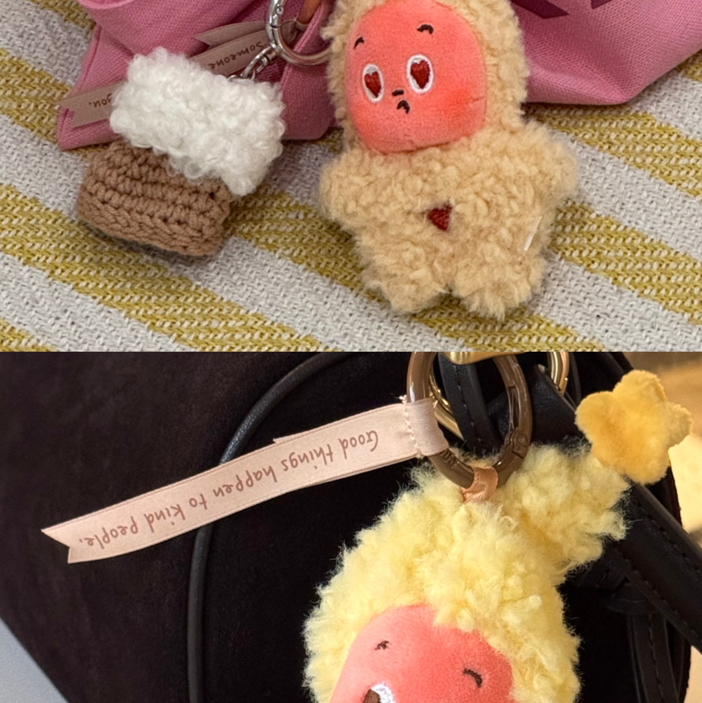 Pop Mart Twinkle Twinkle Savor the Moment Series-Fresh-Baked Mini Cookies Plush Pendant Salty Cookie (Opened Case) 착용 스타일