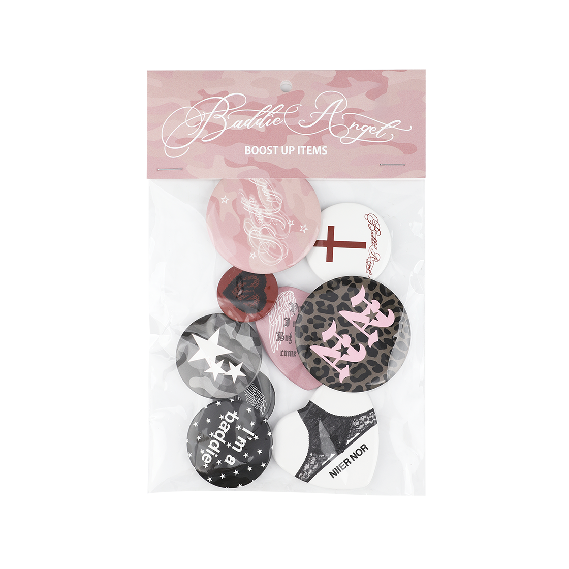 25NNFWEETF001MX NIIER NOR Baddie Angel Pin Button Set Mix