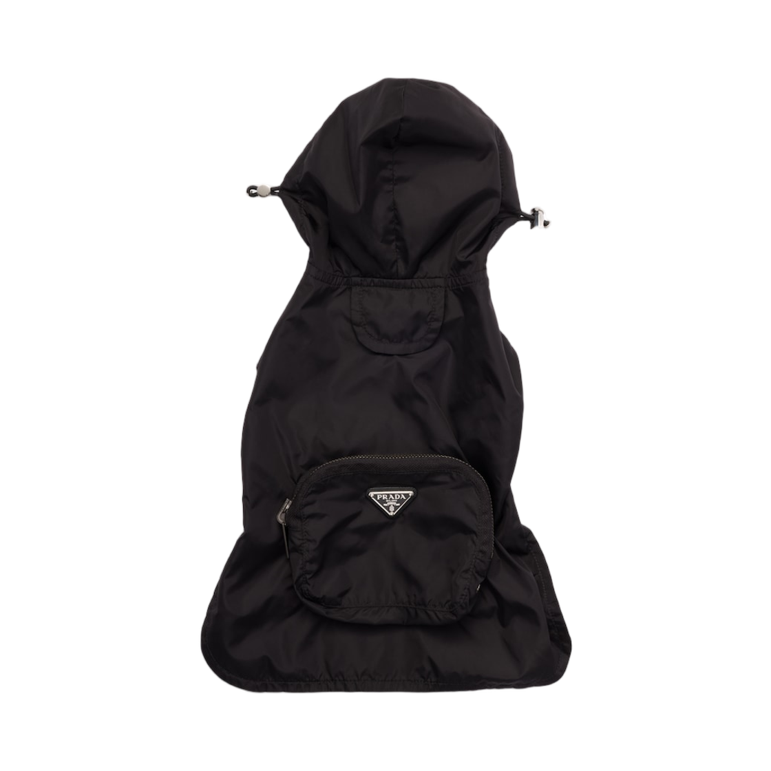 2YX022-2DMI-F0002 Prada Re Nylon Hooded Dog Raincoat Black