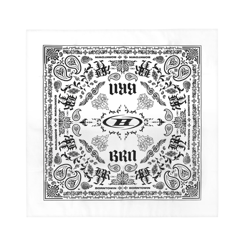BG5UAC441WH BORN TO WIN Paisly Bandana White