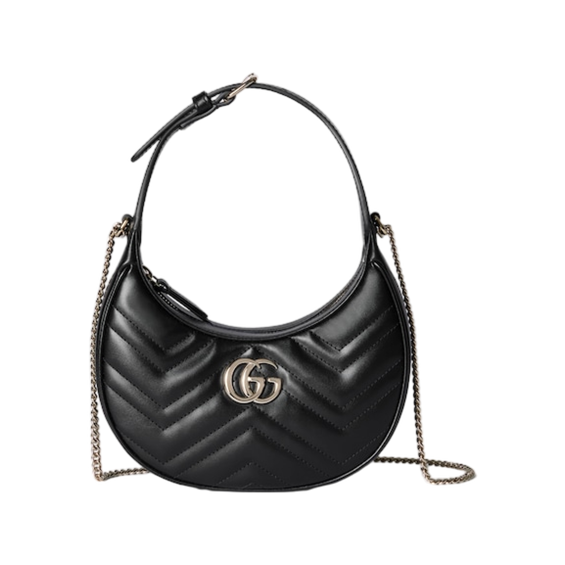 699514-AAET8-1000 Gucci GG Marmont Small Shoulder Bag Black