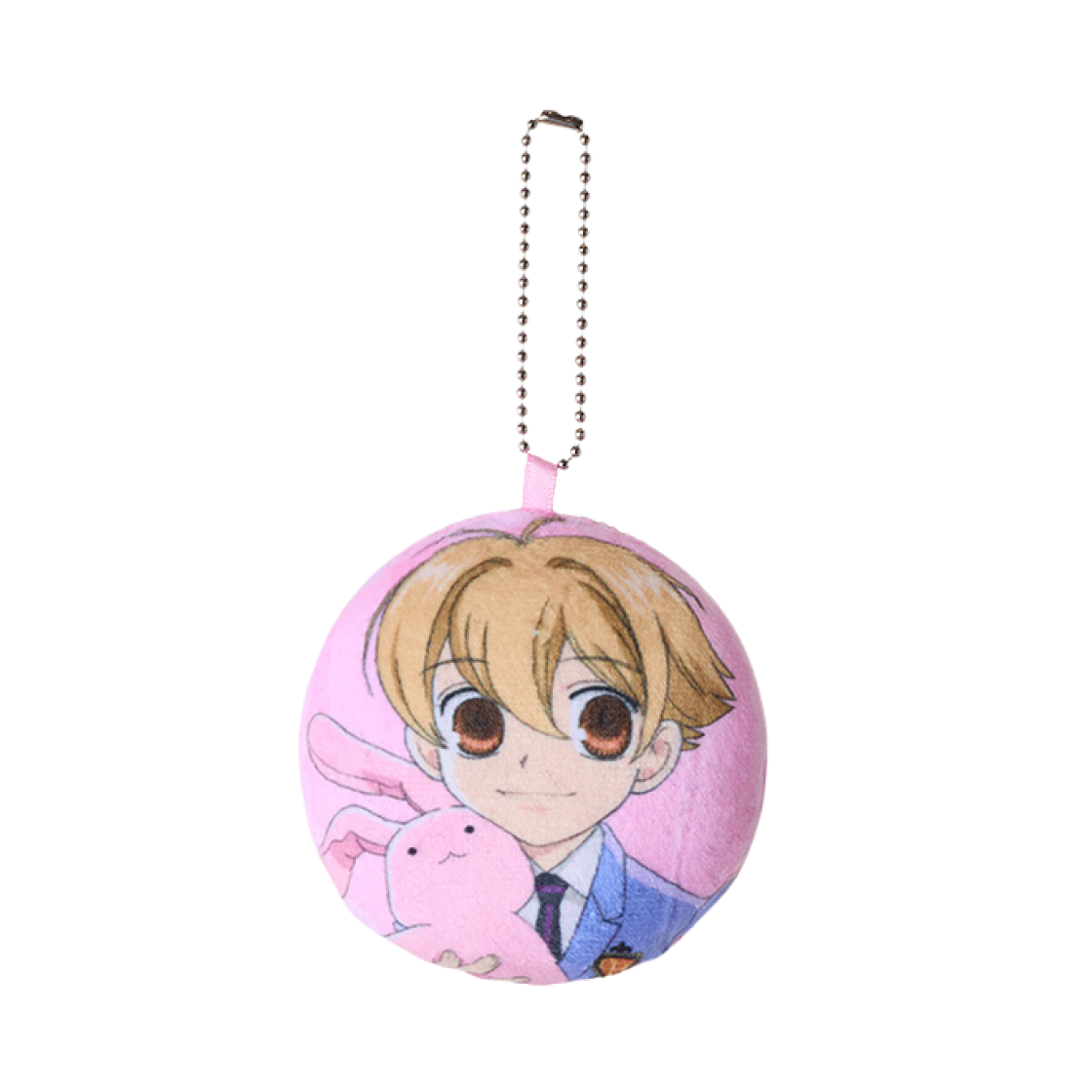 스파오 x 오란고교 사교클럽 하니노즈카 미츠쿠니 키링 핑크(Spao x Ouran High School Host Club Mitsukuni Haninozuka Keyring Pink)
