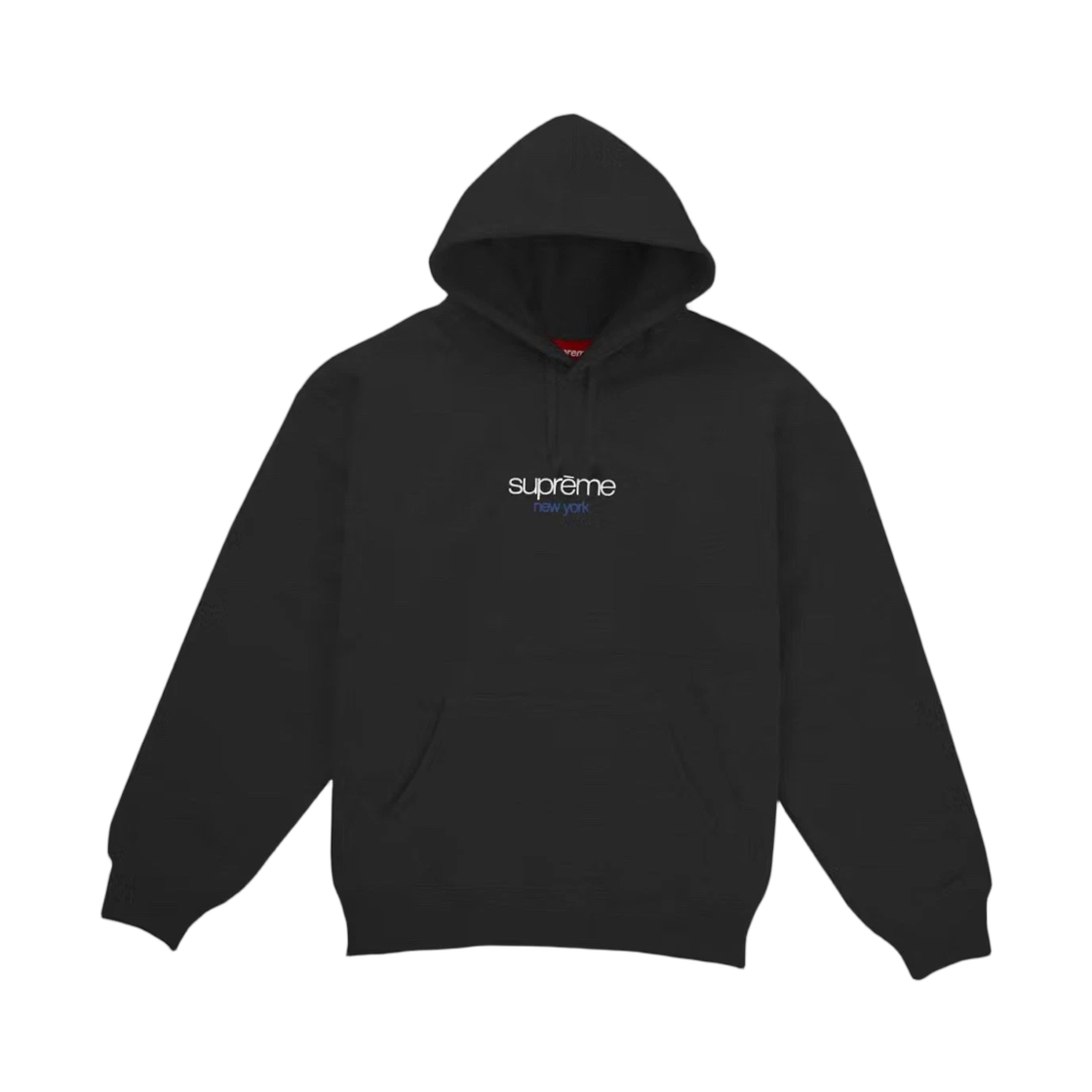슈프림 클래식 로고 뉴욕 샵 후드 스웨트셔츠 블랙 - 25FW(Supreme Classic Logo New York Shop Hooded Sweatshirt Black - 25FW)