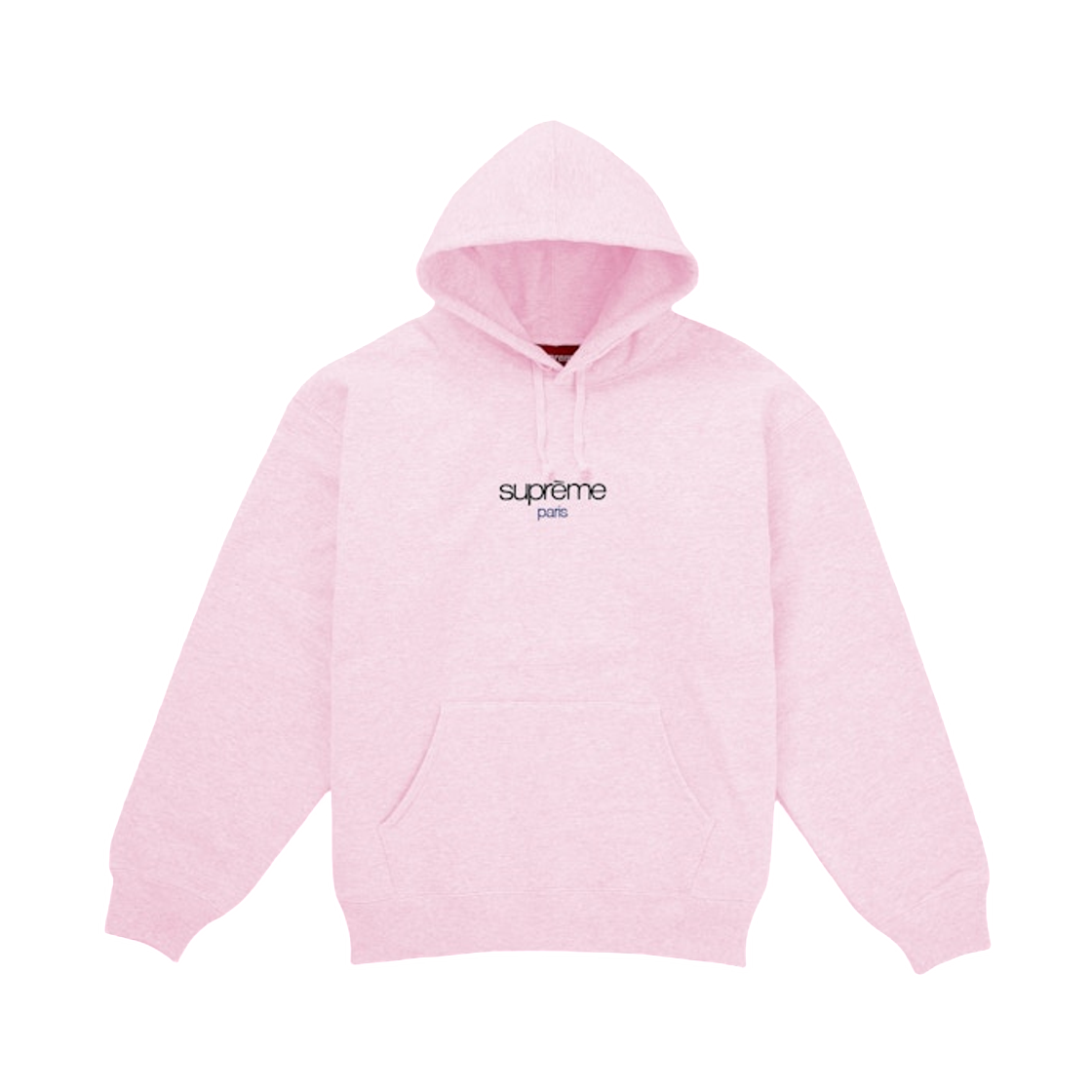 슈프림 클래식 로고 파리 샵 후드 스웨트셔츠 라이트 핑크 - 25FW(Supreme Classic Logo Paris Shop Hooded Sweatshirt Light Pink - 25FW) - 1