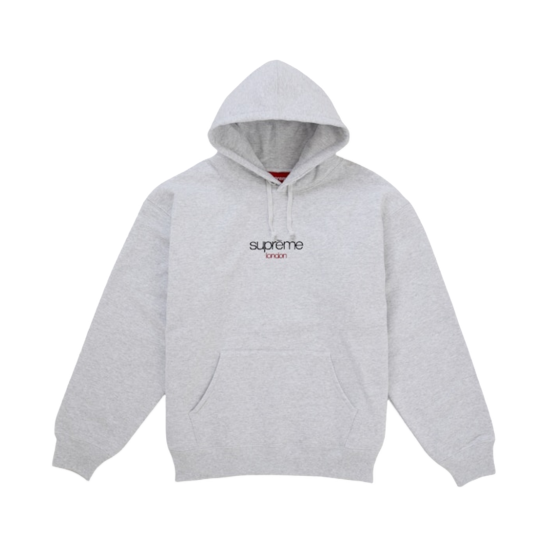 - Supreme Classic Logo London Shop Hooded Sweatshirt Ash Gray - 25FW