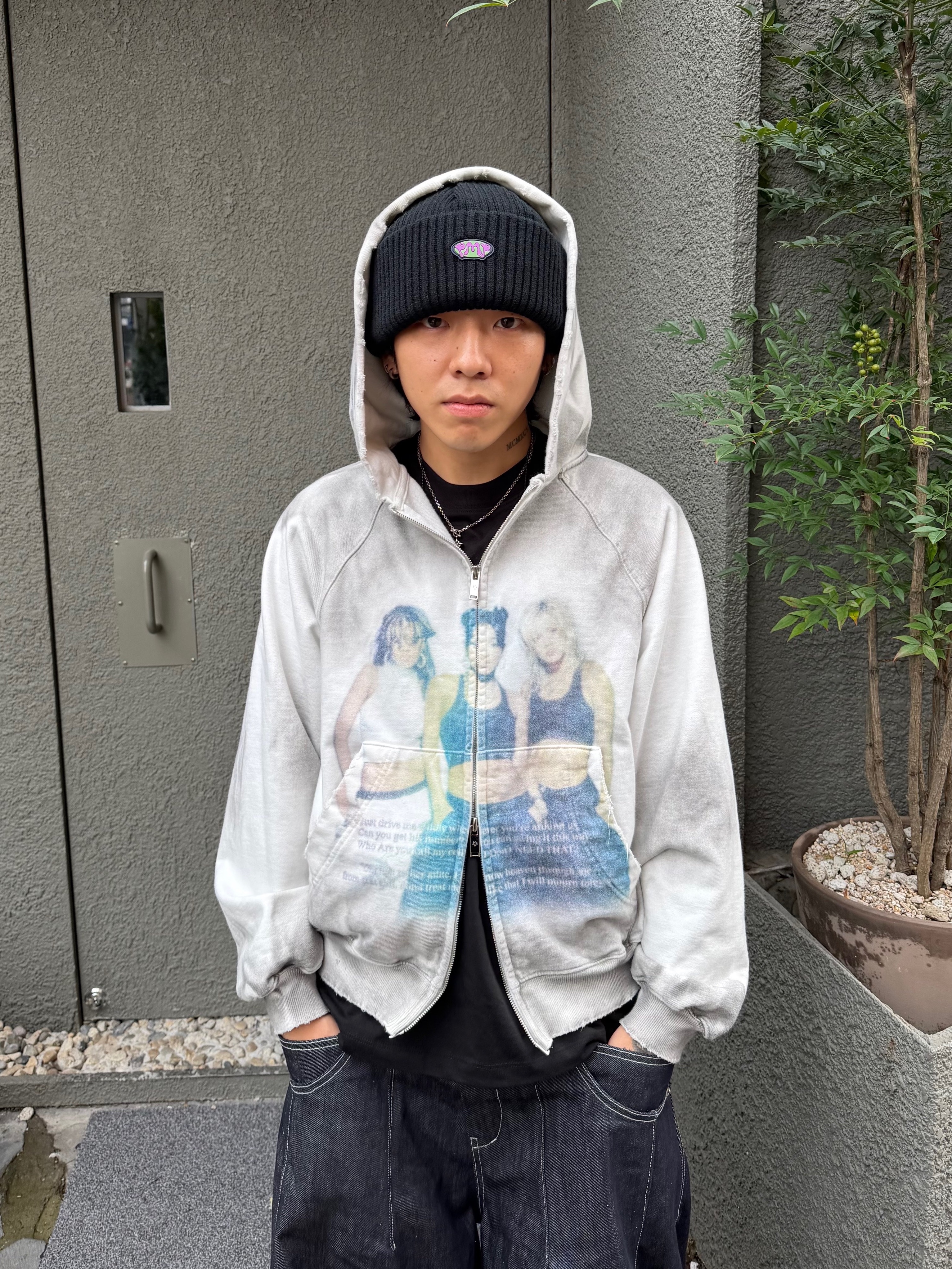 [트리플적립] PACOSPLY Dolly Dirty Zip Up Hoodie Dirty White, Balenciaga Cargo Sneakers White Grey 착용 스타일 - 5
