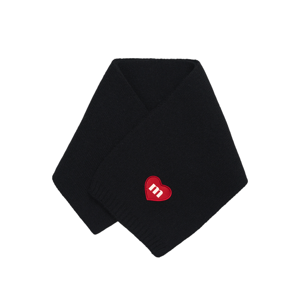 C255UAMF01BK0FR MACNI Love M Knit Muffler Black