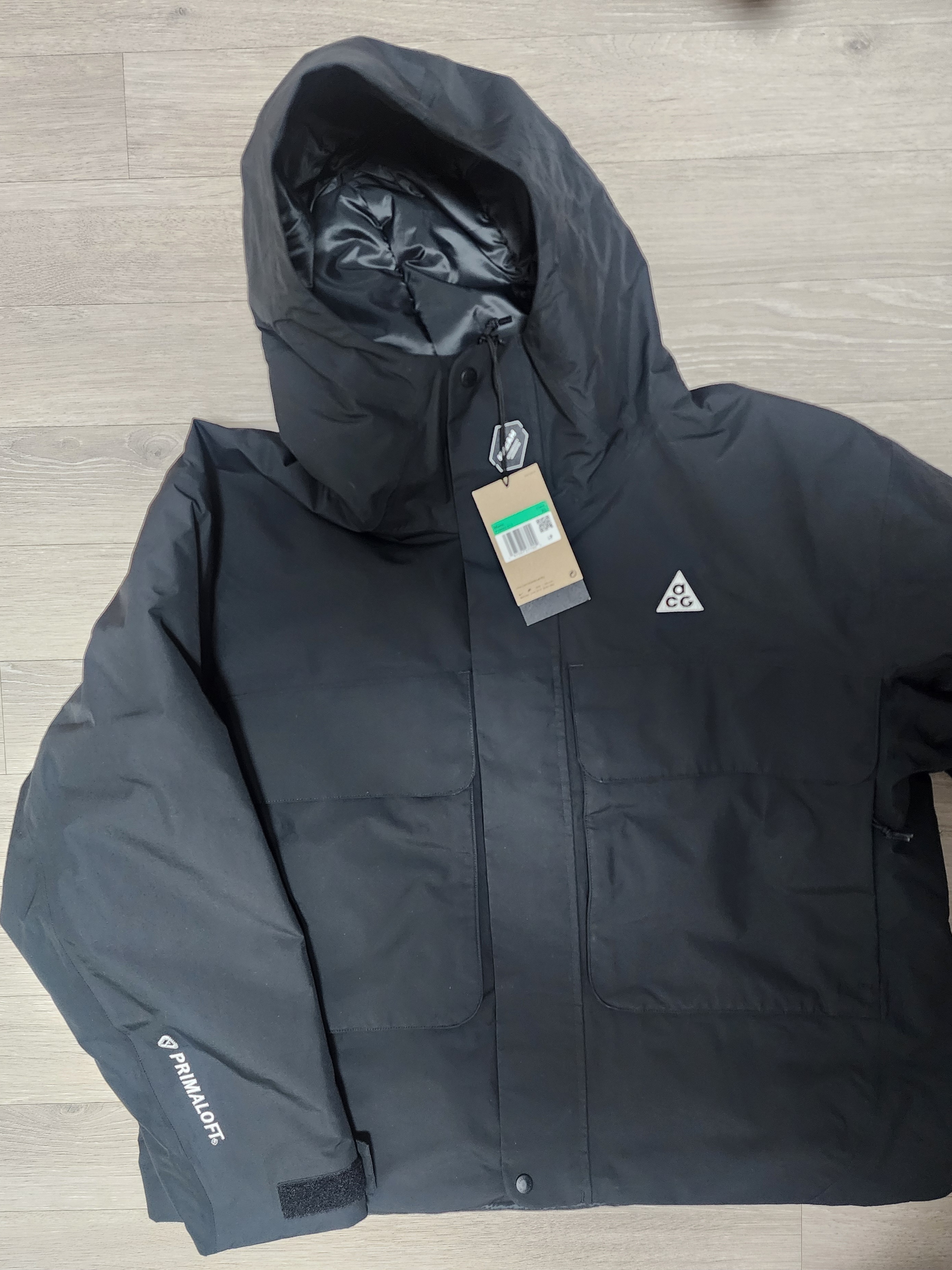 Nike ACG Primaloft Skull Peak Storm-Fit Jacket Black Anthracite - Asia 착용 스타일