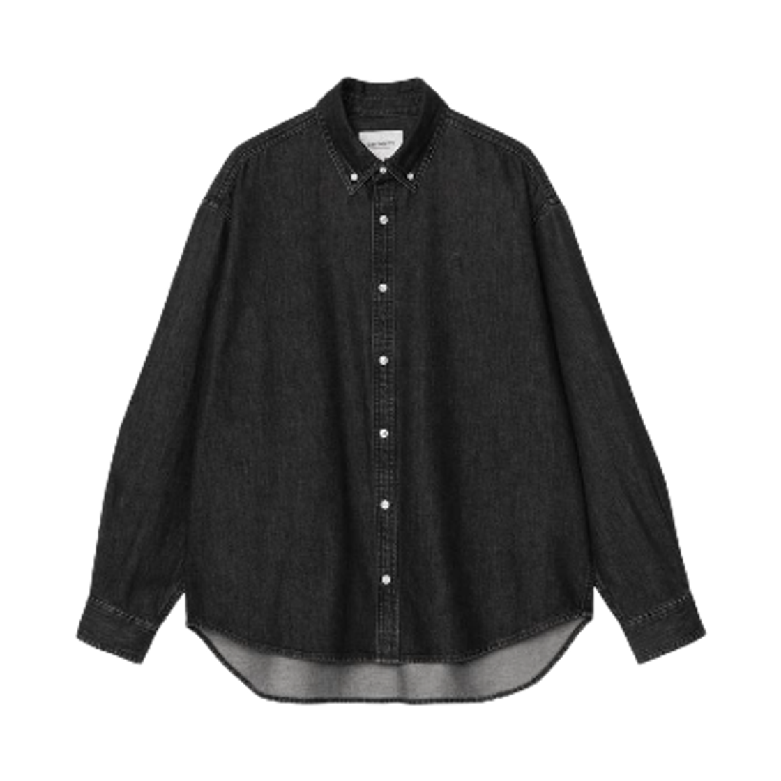I034525-89-06 Carhartt WIP Lucas Shirt Black Stone Washed