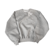 Undermycar Mu.14 Anti Fxxking Logo Play Oversized Bonded Sweat Shirts Melange Gray