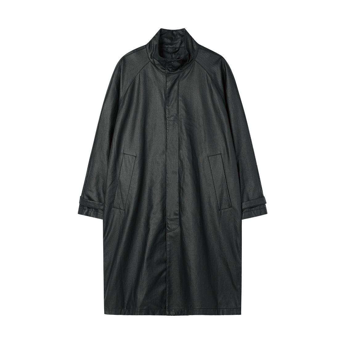 웨슬리휴스턴 에본 코팅 데님 트렌치 코트 블랙(WESLEY HYUSTON Ebon Coating Denim Trench Coat Black)