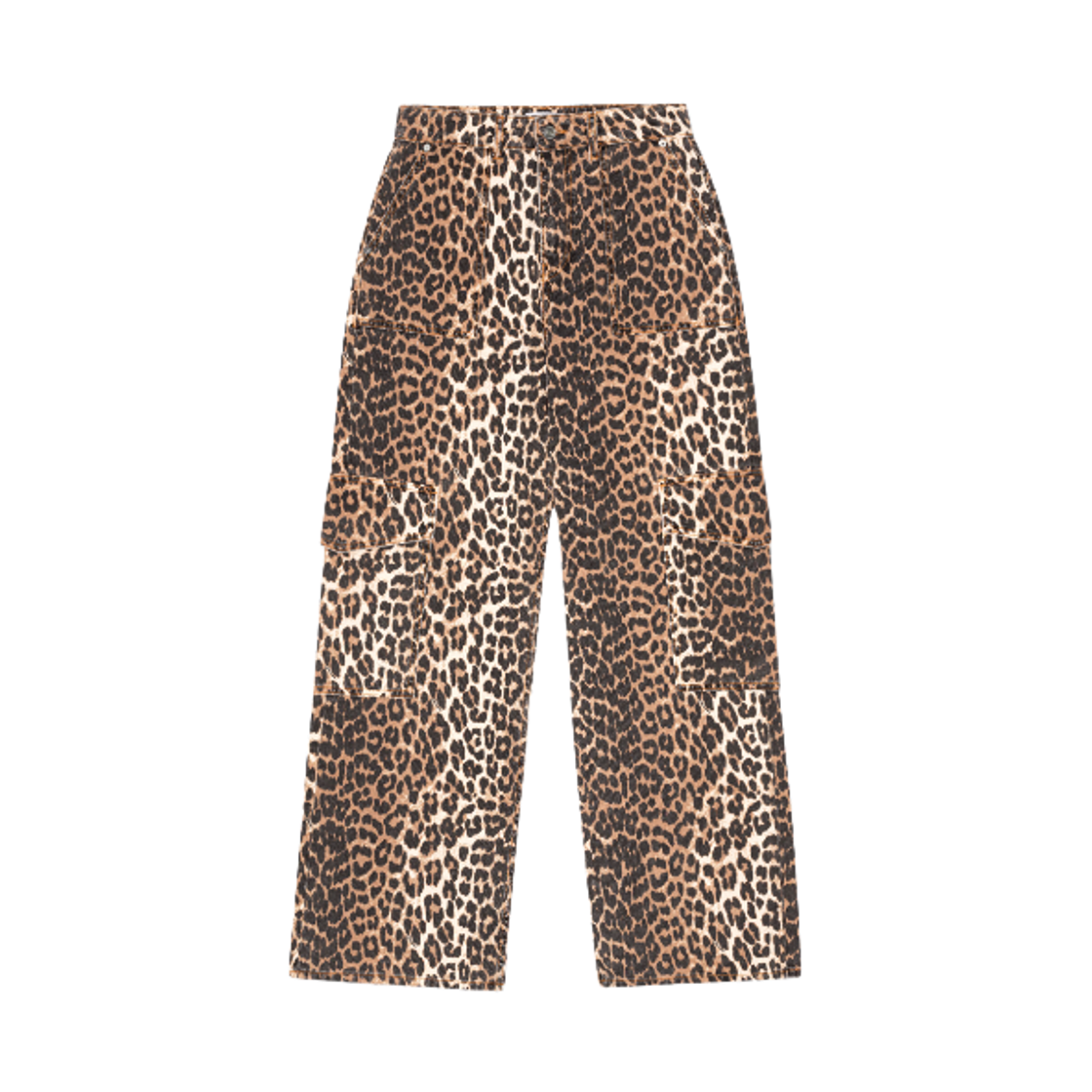 J1676-943 (W) Ganni Angi Jeans Leopard