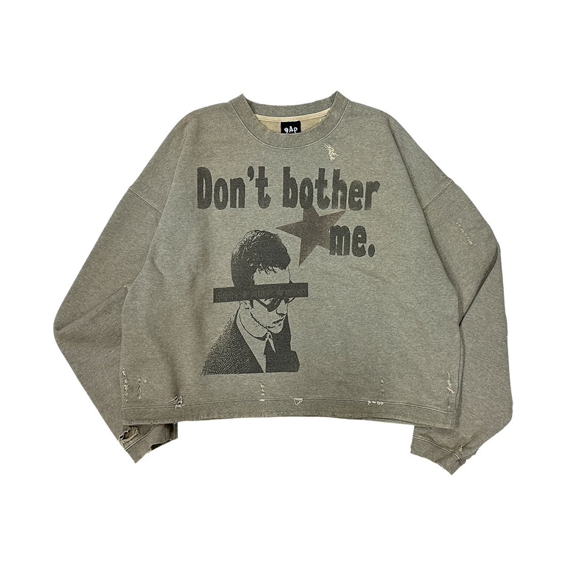 큐에이피 빅폰트 크루넥 빈티지 그레이(qualisartifexpereo Big Font Crewneck VTG Gray)