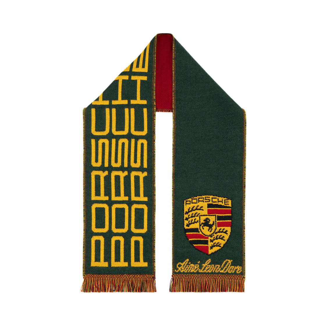 - Aime Leon Dore x Porsche Wool Racing Scarf Pine Grove