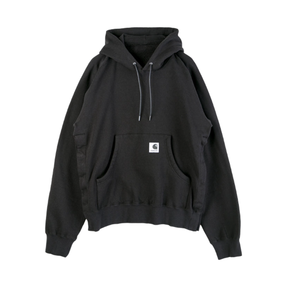 사카이 x 칼하트 WIP 코튼 저지 후드 블랙(Sacai x Carhartt WIP Cotton Jersey Hoodie Black)