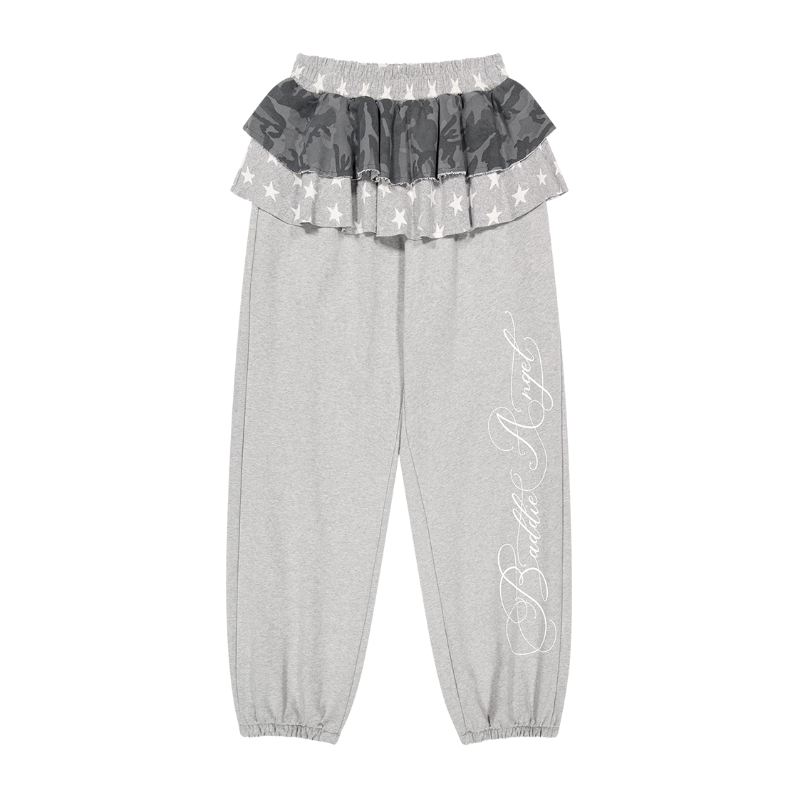 25NNFWBSWF001MG NIIER NOR 2-Layer Skirt Sweatpants Melange Grey