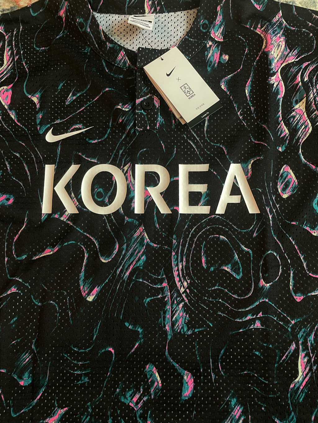 Nike Korea Baseball Jersey Black Pinksicle 착용 스타일 - 4