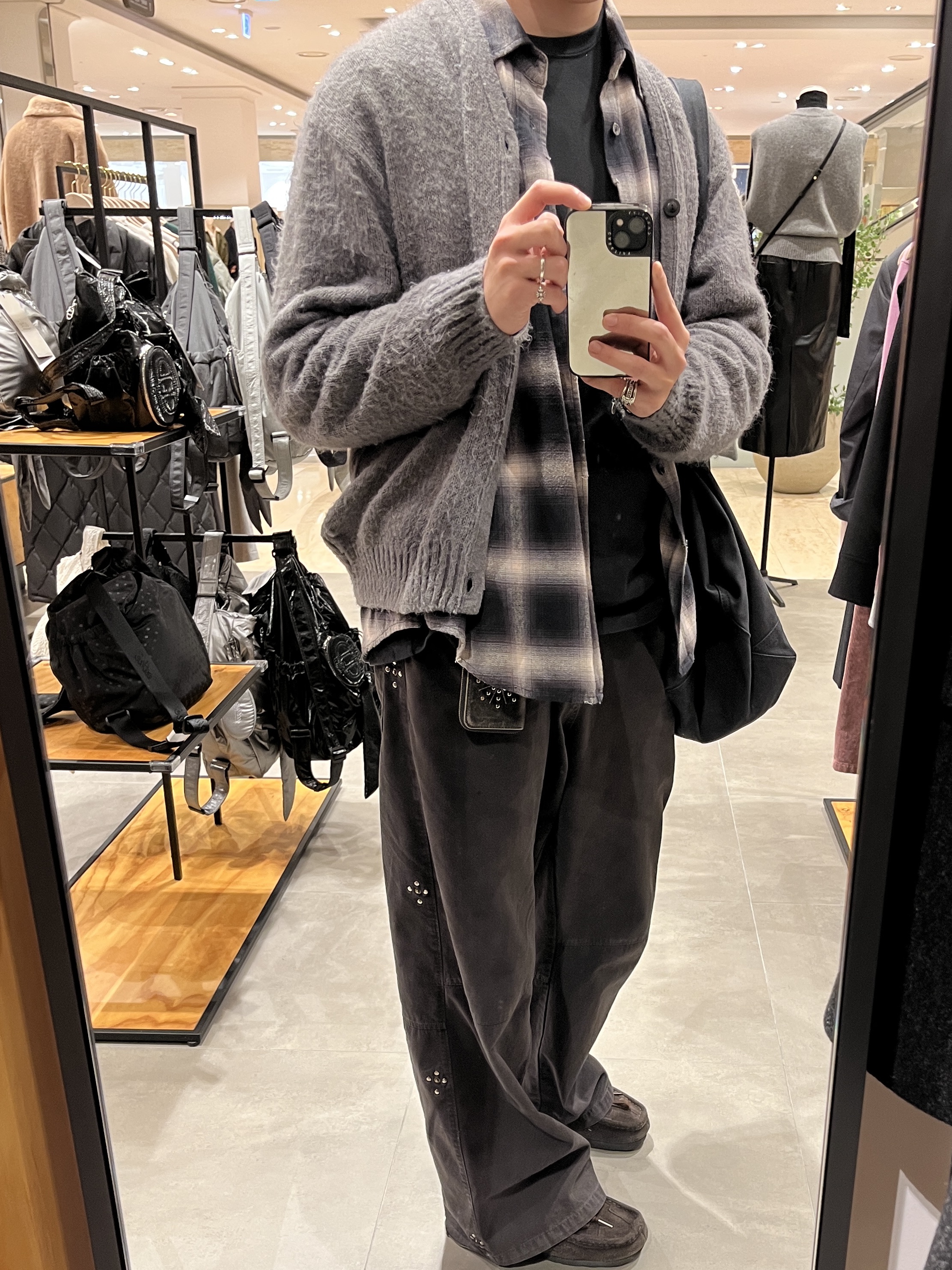Polyteru 1011 Gosima Pants Rivet Flowers Vintage Charcoal, [프리오더] Polyteru Wallabee Shoes Star Dark brown 착용 스타일 - 2