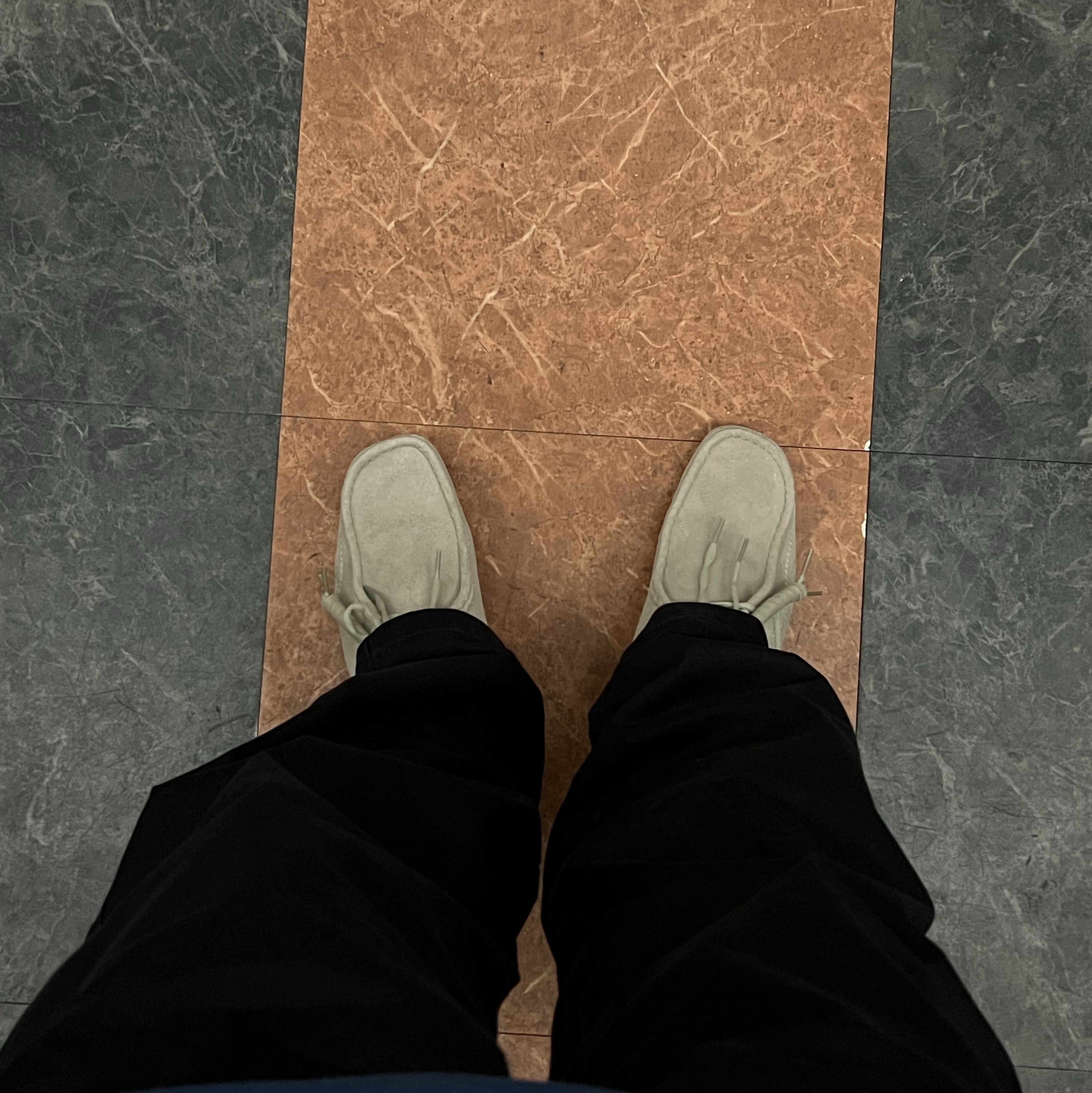 Clarks x Post Archive Faction (Paf) WallabeeBT Beige Suede 착용 스타일