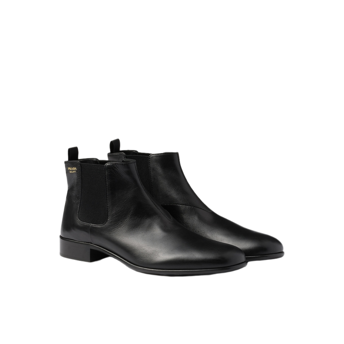 (W) 프라다 레더 부티 블랙((W) Prada Leather Booties Black) - 2