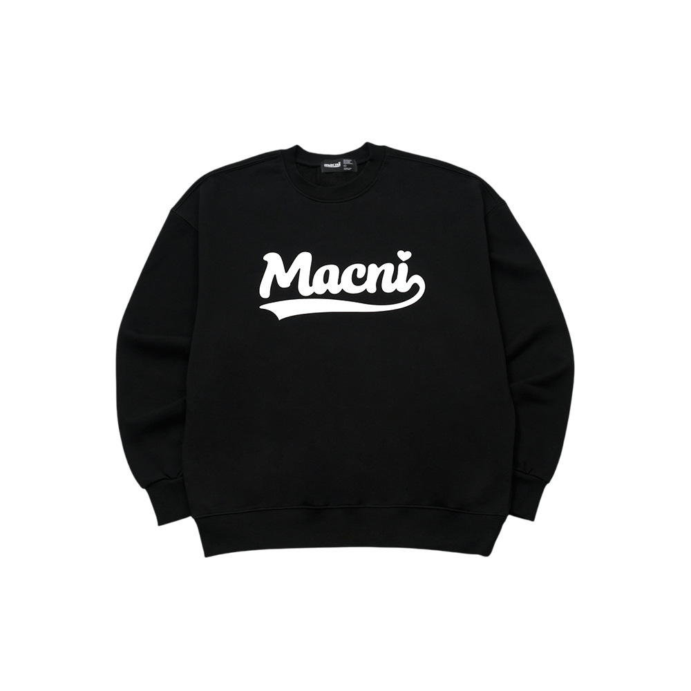 C255URST01BK0FR MACNI Retro Logo Sweatshirt Black