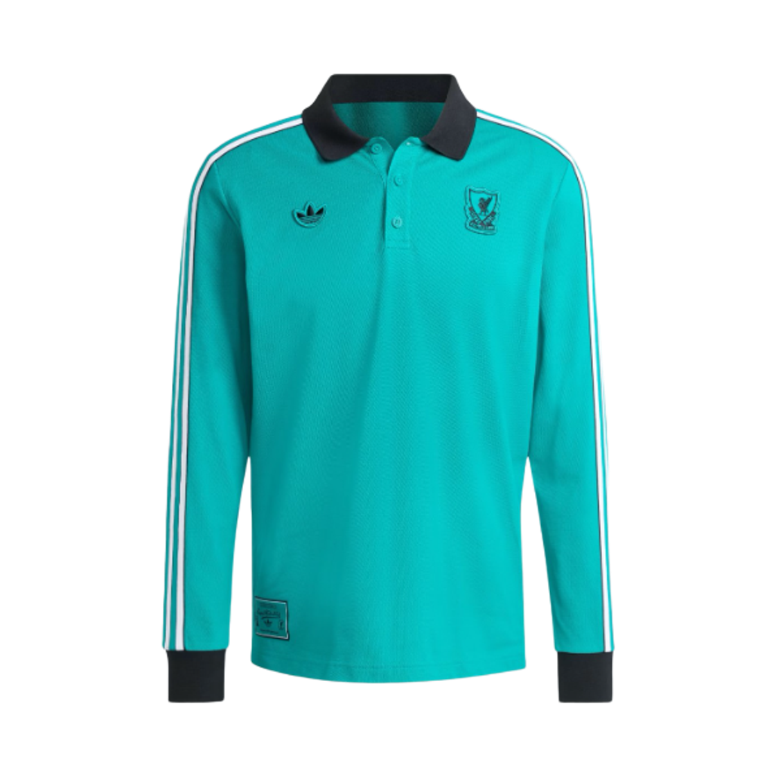 아디다스 리버풀 FC 테라스 아이콘 롱슬리브 셔츠 씨 그린 - KR 사이즈 (논 마킹 버전)(Adidas Liverpool FC Terrace Icons Long Sleeve Polo Shirt Sea Green - KR Sizing (Non Marking Ver.)) - 1
