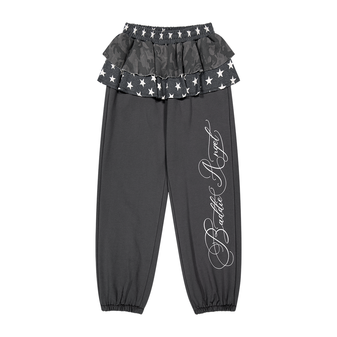 25NNFWBSWF001CH NIIER NOR 2-Layer Skirt Sweatpants Charcoal