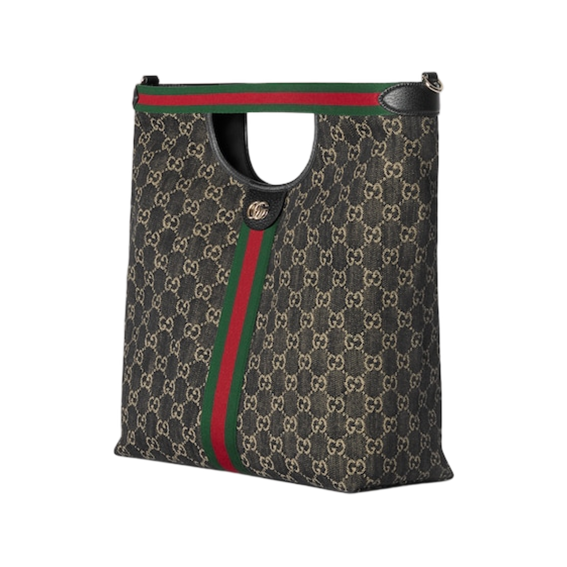 구찌 질리오 라지 토트백 블랙 화이트(Gucci Giglio Large Tote Bag Black White) - 2