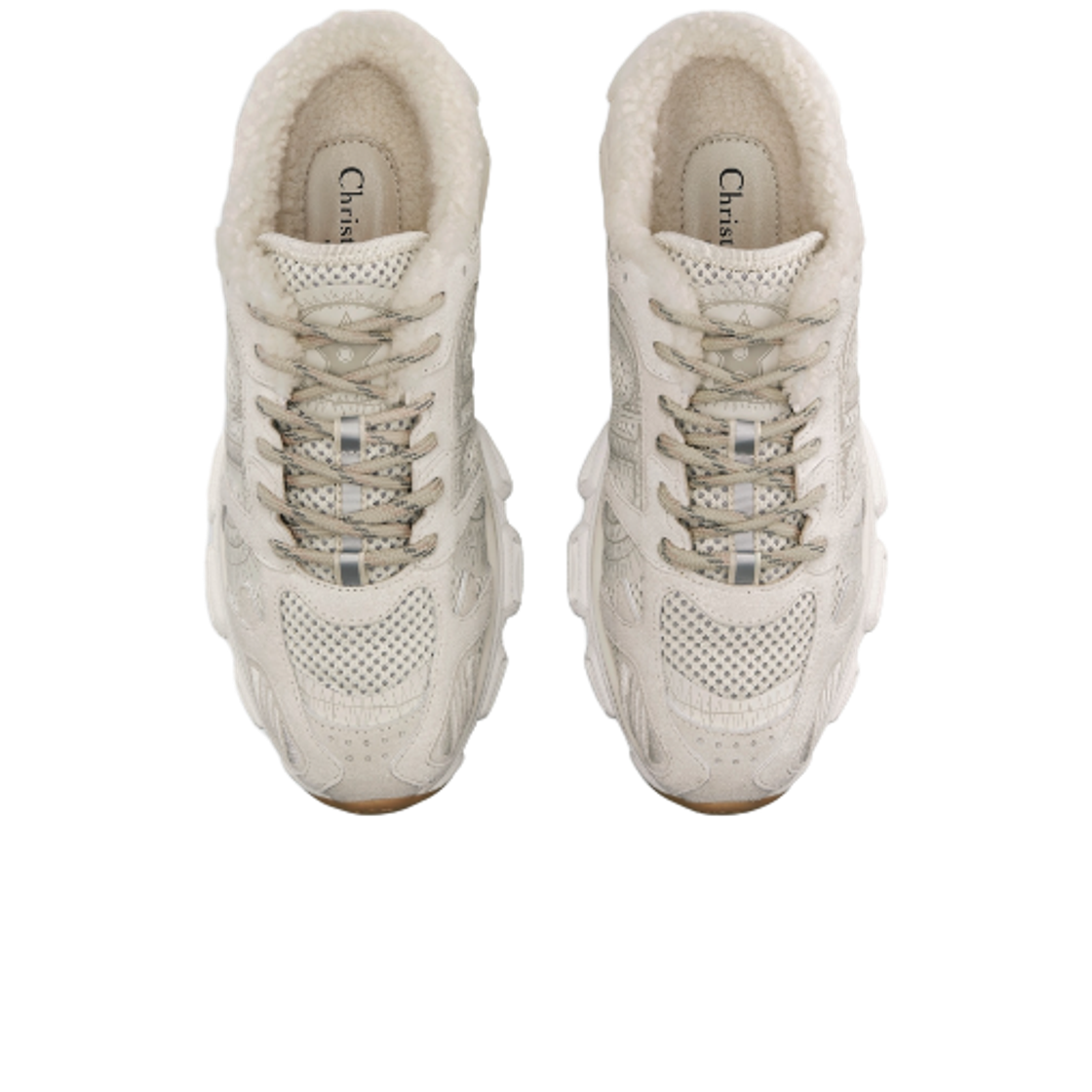 (W) 디올 디올알프스 디올 크로노 스니커즈 메쉬 앤 스웨이드 카프스킨 베이지((W) Dior Dioralps Dior Chrono Sneakers Mesh And Suede Calfskin Beige) - 2