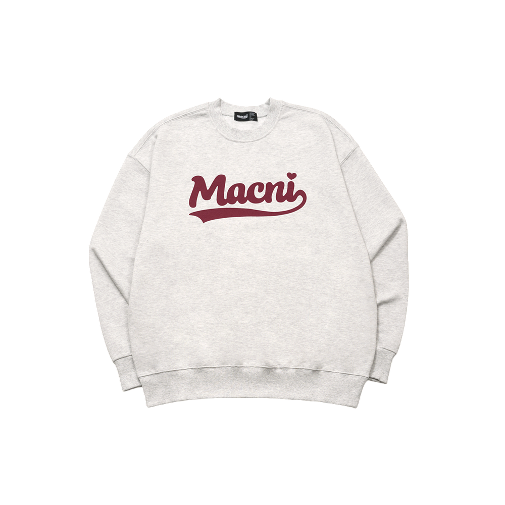 C255URST01LM0FR MACNI Retro Logo Sweatshirt Light Melange
