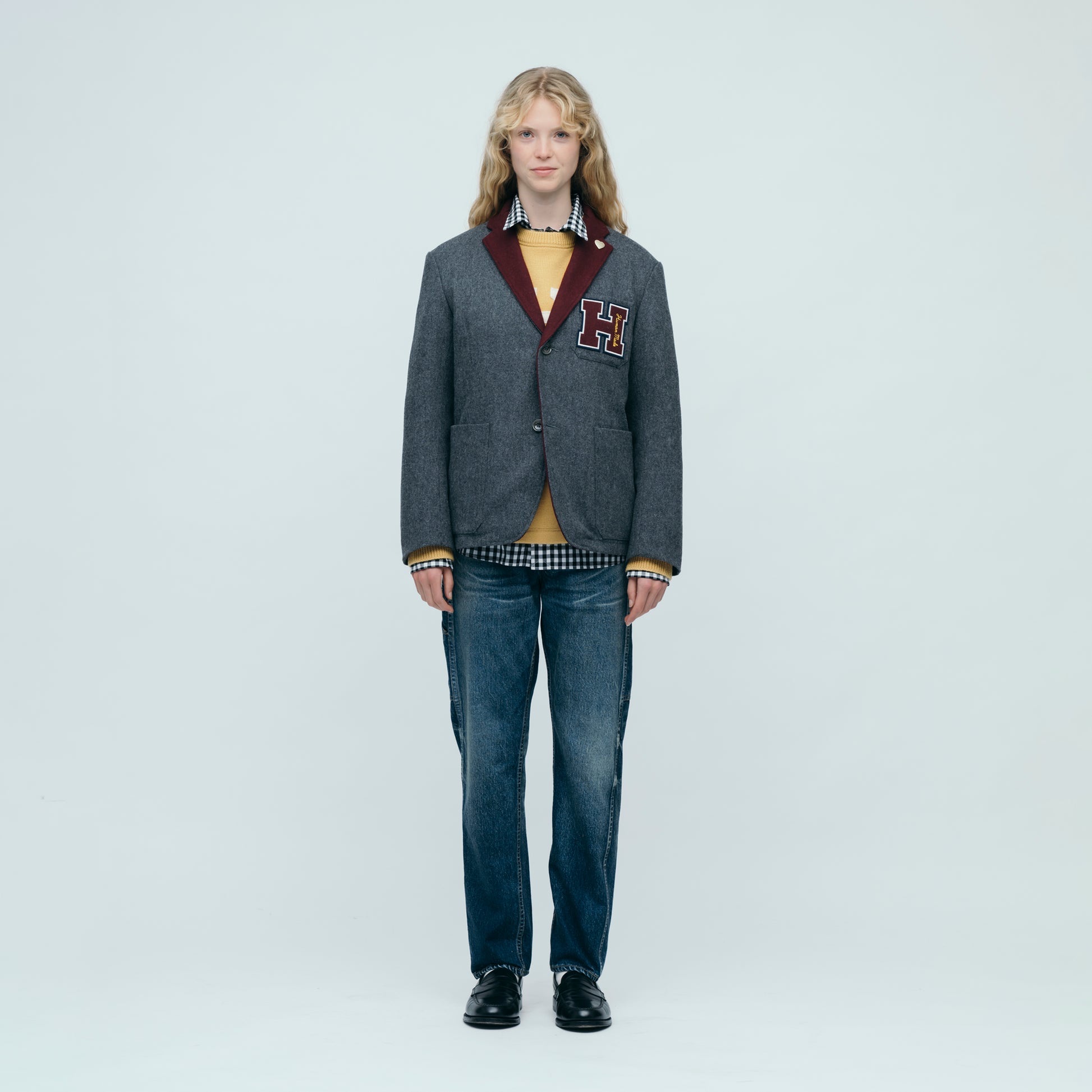 Human Made Wool Jacket Gray 착용 스타일