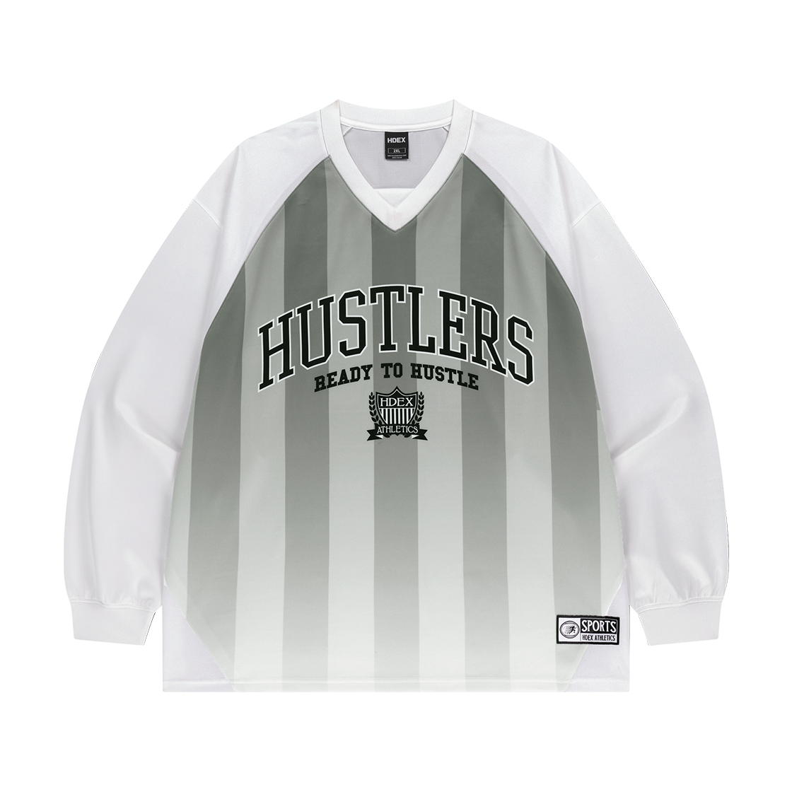 H253UOLTL050WH HDEX Stripe Jersey Long Sleeve White