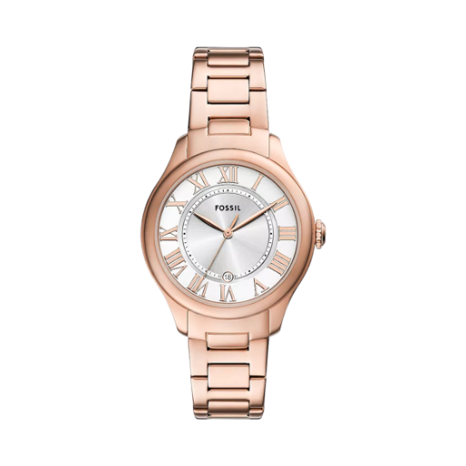 (W) 파슬 길모어 쿼츠 쓰리핸드 데이트 38mm 스테인리스 스틸 실버 로즈 골드((W) Fossil Gilmore Quartz Three-Hand Date 38mm Stainless Steel Silver Rose Gold) - 1