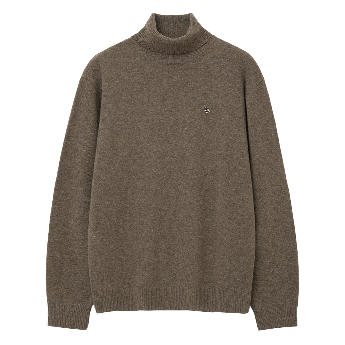 UB2599PO229MBR Uniform Bridge Merino Wool Turtle Neck Knit Brown