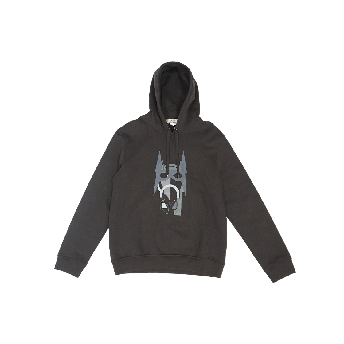 ITM83BGI5PGQ Hermes Leather Detail Hooded Sweater, Size M